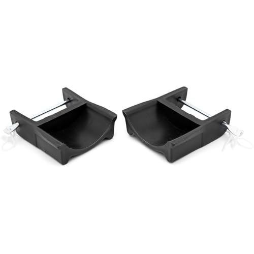 Jeffers Equine Plastic Training Jump Cups for Horses with Pin Black Heavy Duty Horse Jump Cups for Training Arena Obstacles Hunter Jumper Equestrian Equipment Riding Accessories Set of 2