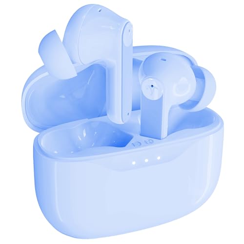 Image of Soundwave A1 Plus (2025 Edition) Active Noise Cancelling Earbuds, 6 Mics, 48H Total Playtime, 15 Mins = 6 Hours Playtime - Blue