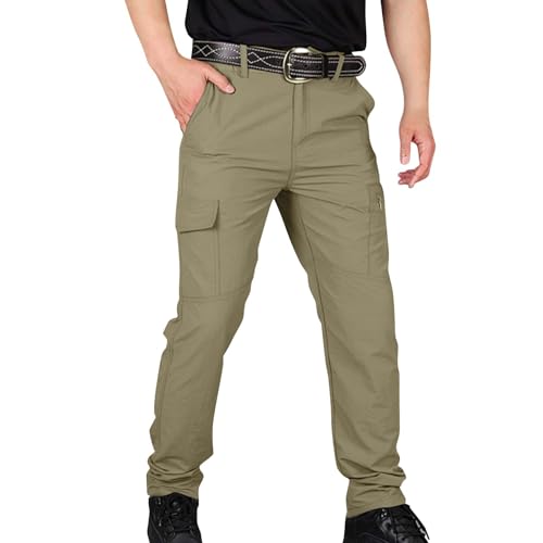 Cargo Pants for Men Work, Straight Fit Fast Dry Casual Trousers for Men Casual Work Water Resistant Ripstop Multipants