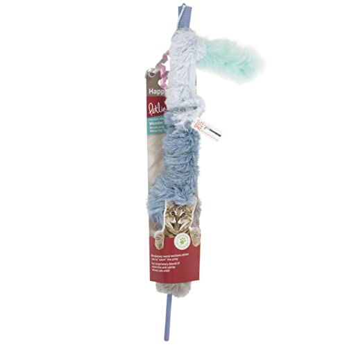Petlinks Wonder Wand 3-Part Breakaway Plush Wand Cat Toy - Blue, One Size #TOP3