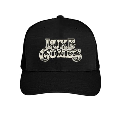 Luke Combs Classic Logo Trucker Hat, Black, OS