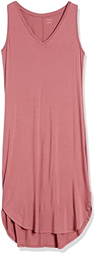 Image of Amazon Essentials Women's Jersey Regular-Fit Sleeveless V-Neck Midi Dress (Previously Daily Ritual)