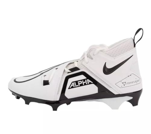 Nike Alpha Menace Pro 3 Mid Men's Football Cleats White Black DM1788-103 Size 16