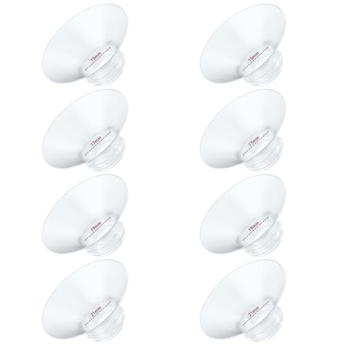 Image of 8PC Flange Insert 15 /17 /19 /21mm Compatible with Momcozy M5 /M6 / /M9 Wearable Breast Pump Replacement, BPA Free Silicone M5 /M6 /M9 Flange Inserts Same Suction as OEM(8PC-4Size)