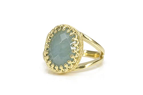 Bague Pierre de Naissance Mars en Or Artisanal : Le Cadeau d'Anniversaire Idéal