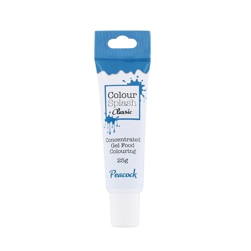 Colour Splash Food Colouring Gel | Peacock | Highly Concentrated Gels Easy To Use Squeezy Tubes Edible Ingredients Transform Plain Cakes Into Bright Eye-Catching Creations - Peacock 25g