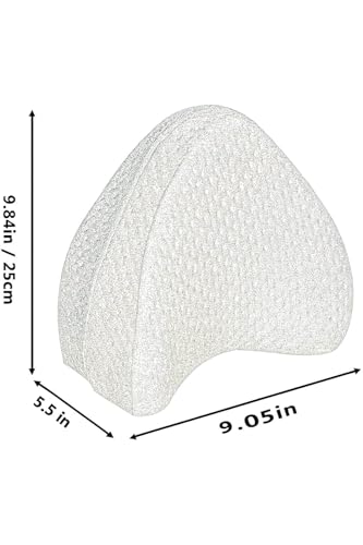 Image of Kalina Orthopedic Knee Pillow for Side Sleepers - Memory Foam Leg Pillow with Adjustable Strap for Sciatica, Hip, Knee & Lower Back Pain Relief - Premium Fabric with Washable Cover (White)
