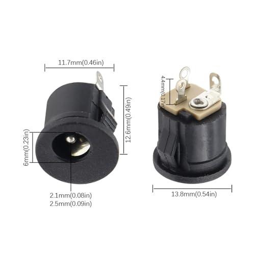 Conector de CC para montaje en panel DC022 DC-022K de 5.5x2.1mm con ranuras para tarjetas 7