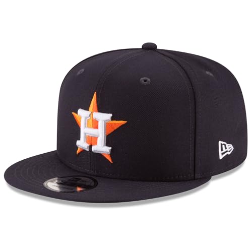 New Era Unisex-Adult MLB 9Fifty Team Color Primary Logo Adjustable Snapback Hat Cap One Size Fits All - Houston Astros Navy