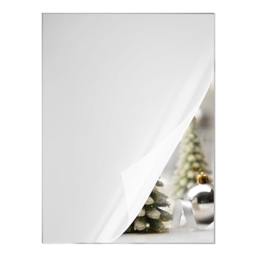 Image of KINLINK 12x16 Plexiglass Sheets 1 /8 inch Thick - 3mm Silver Mirror Cast Acrylic Sheet, Plastic Board Polycarbonate Sheet for DIY Project, Craft, Wall Mirror, Acrylic Sign and Wedding Invitation 1 Pack
