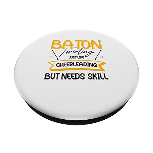 Majorette Twirler Baton Twirling PopSockets Swappable PopGrip, Black - Image 2