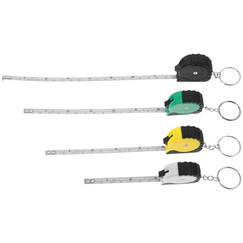 Set 4 piezas cinta métrica retráctil con llavero miniatura 1