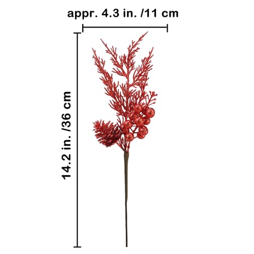 Branches de pin artificielles haut de gamme pour arrangement de vacances chic