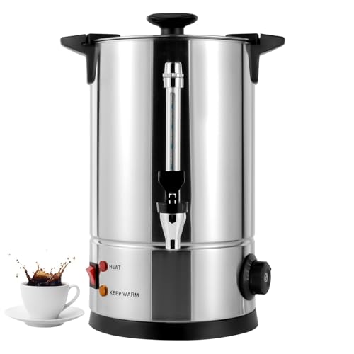 Kaichenyt Coffee Urn Stainless Steel 8L/2.11gal Hot Water Urn with Faucet Large Capacity 50 Cups Coffee Maker Commercial Grade Hot Coffee Dispenser for Buffet, Catering, Wedding, Gathering