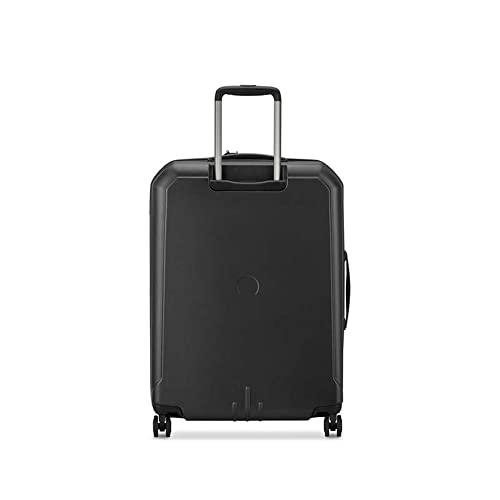 Image of DELSEY PARIS Allure 65CM Medium 4 Double Wheels Black Cabin Polycarbonate Hard-Sided Trolley Bag,Suitcase, Luggage