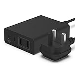 Belkin 108W GaN USB Charging Station for Multiple Devices, 2 USB Type C and 2 USB A Fast Desktop Charger Dock Hub for MacBook, Pro, Air, iPhone 17, iPad, Samsung Galaxy S25, Pixel and More - Black