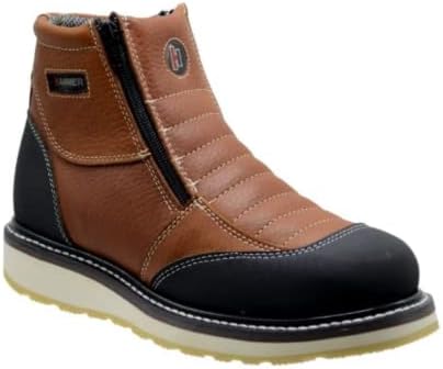 King Welt Ultra Flex 6" 337 Zipper Double Density Lightweight Men Work Boots 337 HoneyBlack Size 10.5…