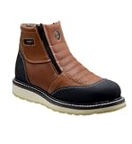 King Welt Ultra Flex 6" 337 Zipper Double Density Lightweight Men Work Boots 337 HoneyBlack Size 10.