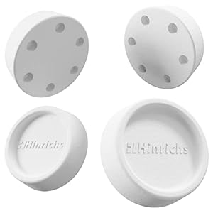Hinrichs Set van 4 trillingsdempers, rond, voor de wasmachine, trillingsdemper, droger, rubberen voetjes, wasmachine, antivibratie-accessoires voor AEG Bosch Siemens Privileg en nog veel meer