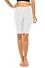 Produktbild FUNGO Leggings Für Damen 1/2 Länge Capri Damen Sporthose Bunte Yoga Leggins F12 (Weiß, 40)