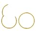 1 Pair Stainless Steel 18G (Thin) Hinged Segment Ring Hoop Sleeper Earrings Body Piercing - 8mm Yellow
