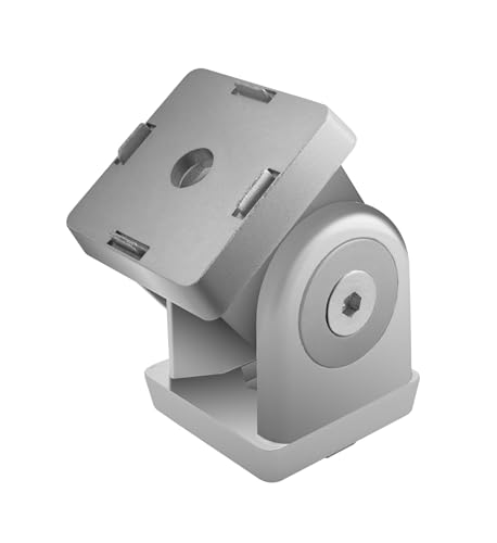 8020, 14017, 15 Series 2 Hole Flexible Pivot Joint Connector Fittings for Aluminum Extrusion Profile 180 Degree Adjustable Pivot Joint 1.5 T-Slot Accessory 80/20 (1)