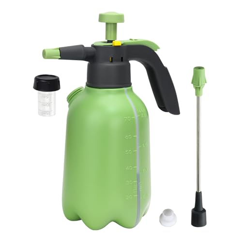 INNOVJOPRO 0.5 Gallon Hand Pump Sprayer for Garden Plant and Cleaning with 2 Adjustable Nozzle and Side Water Inlet & Safety Valve