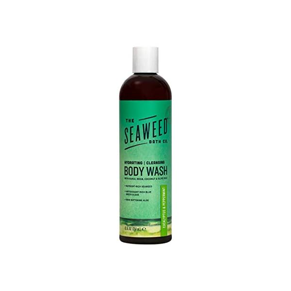 The-Seaweed-Bath-Co-Hydrating-Body-Wash-Eucalyptus-Peppermint-Nutrient-Rich-Bladderwrack-Seaweed-Vegan-Paraben-Free-12-fl-oz Seaweed Bath Co. Hydrate Body Wash, Eucalyptus Peppermint Scent, 12 Ounce, Shower Gel for Men & Women, Vegan, Paraben Free, Sulfate Free, Cruelty Free