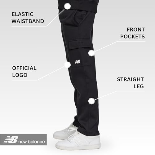 New Balance Boys and Toddlers’ 2 Piece Set – Soft Fleece Crewneck Pullover Sweatshirt Cargo Sweatpants Sweatsuit (2T-12) 6