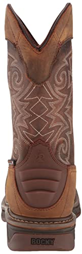 Rocky Men's Iron Skull Western Boot, Medium Brown Chocolate, 9 Wide #TOP2