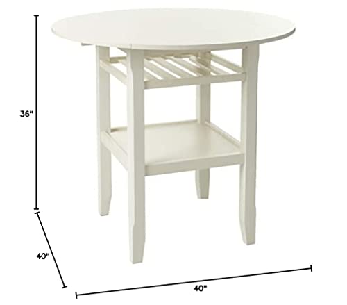 Acme Furniture Tartys Counter Height Table, Cream #TOP6