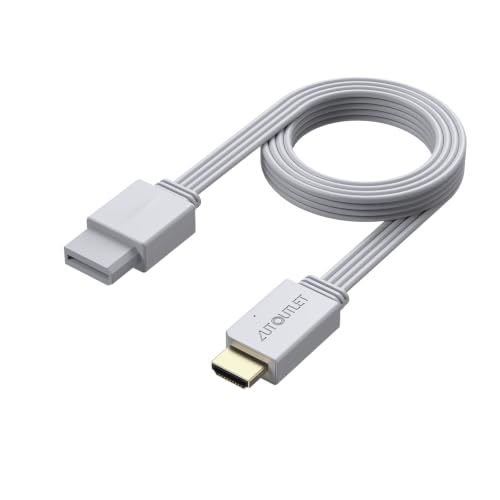Image of AUTOUTLET Wii to HDMI Cable Converter, 1080P, 5ft /150cm for Full HD Device