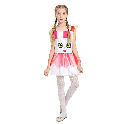 Tutu blanc de cosplay pop-corn robe bouffante confortable