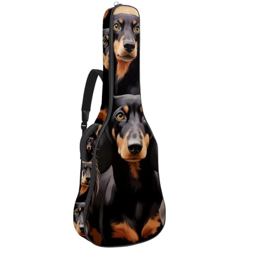 Housse guitare acoustique 101,6 cm sac transport imperméable étui éponge