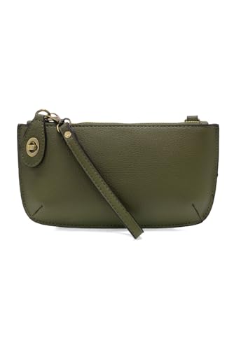 Image of Joy Susan Womens Vegan Leather Mini Crossbody Wristlet Clutch - Olive Grove