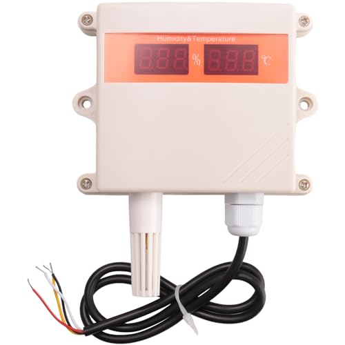 Baglaum RS485 Temperature and Humidity Sensor Waterproof Digital Air Temperature and Humidity Transmitter LED Display (C)