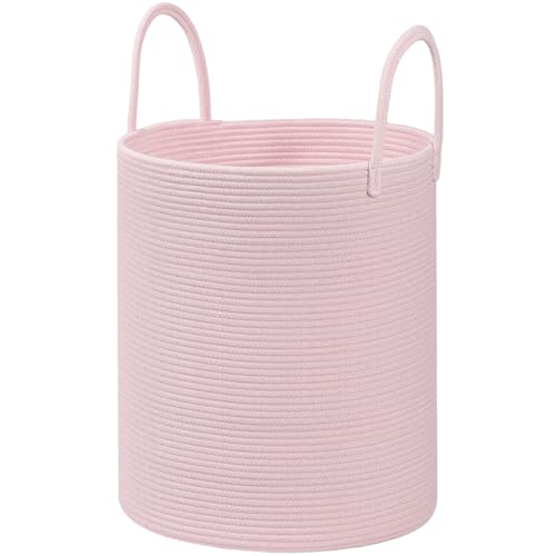 HOBASKET Cotton Rope Laundry Basket Hamper for Girls Kids...