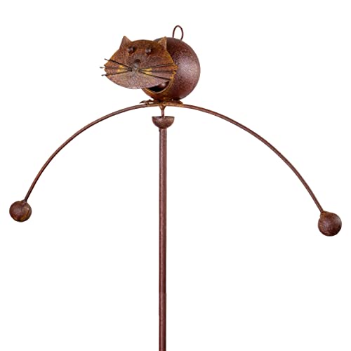 Schwarzer Metall-Katzen-Gartenstecker – Outdoor-Dekoration Für Garten, Terrasse, Rasen