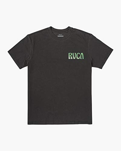 RVCA Men Tourist Trap Short Sleeve Tee Black Medium