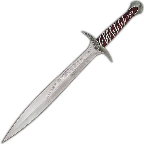 Lord of The Rings Sting Sword of Frodo Baggins | Authentic Collectible Reproduction | 15" Stainless Steel Blade | Engraved Sindarin Runes | Includes Certificate of Authenticity