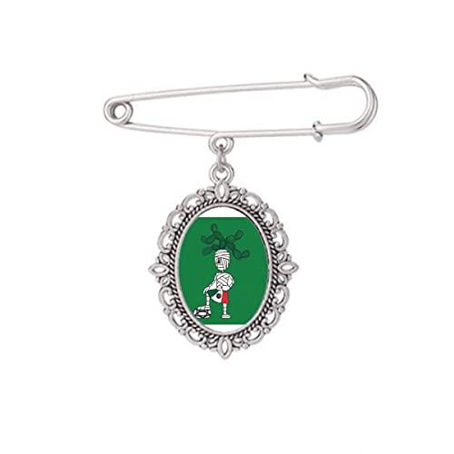 Broche football et sport pour robe et châle lors des soirées de match