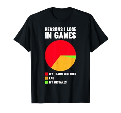 Ragioni del giocatore che perdo nei giochi Regalo di gioco Multigiocatore Geek Maglietta