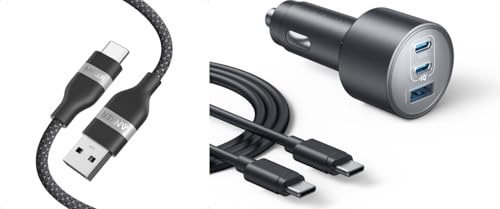 Image of Anker USB C Car Carplay Cable & Anker iPhone 17 USB-C Car Charger