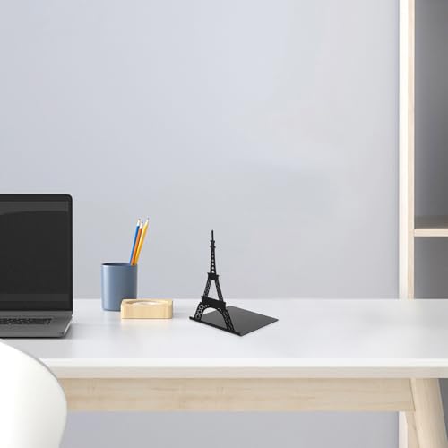 Sujetalibros de hierro resistente POPETPOP con base antideslizante y silueta de Torre Eiffel 8