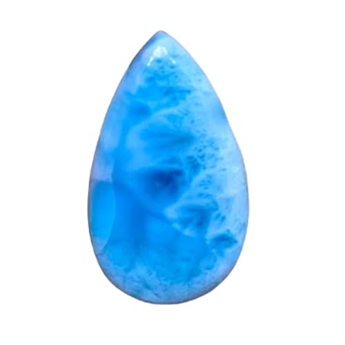 Gemme Larimar poire naturelle d'exception 37 mm pour haute joaillerie