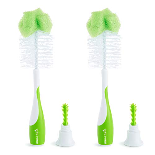 Image of Munchkin Sponge Bottle Brush, Pack of 2, Green