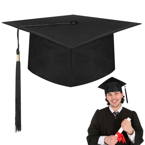 QIZHIQIAMY Birrete Graduacion Adulto, Sombrero de Graduación, Sombrero Graduación Ajustable, Gorra de Graduación Unisex para Bachillerato Universidad Celebrar Graduación (B)