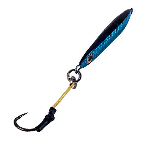 Palomar Fishing Flat Side 220g Ocean Jig Fast Vertical Deep Drop Lure | MUSTAD Hook-Owner Ring | Kevlar Assist Cord| 2-Pack Bulk Prices | Next-Gen Graphene Paint | US Owned