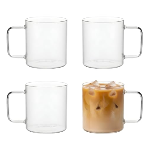Set de 4 Mugs de vidrio Borosilicato 12 oz Lucco miniatura 1