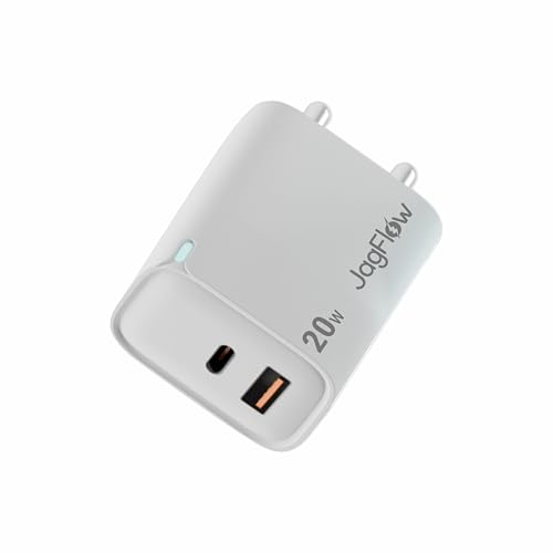 Image of Trueview 20W Fast Charging Power Adapter with USB-A & Type-C Port | PD 3.0 & QC 3.0 Mobile Charger | Universal Wall Charger for Smartphones & Accessories | White